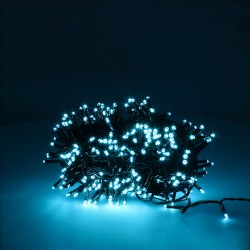 Guirnalda Luces Navidad 300 Leds Color Azul Hielo. Luz Navidad Interiores y Exteriores Ip44