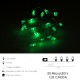 Guirnalda Luces Navidad Arboles 20 Leds Color Verde. Luz navidad interiores IP20 A Pilas 3AA (No Incluida)