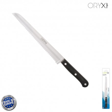 Cuchillo Grenoble Panero Hoja Acero Inoxidable 20 cm. Negro