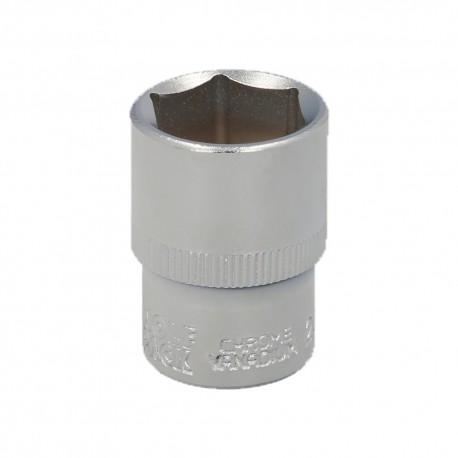 Llave Vaso 1/2" Hexagonal 20 mm. Perfil de 6 caras. Acero Cromo Vanadio, Aristas Redondas