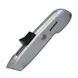 Cuchillo Autoretractil Con Hoja Acero Sk5 Carcasa De Aluminio Diseño Ergonomico, Cuchillo Seguridad, Cutters Seguridad,