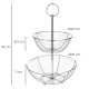 Frutero 2 Niveles, Acero Cromado, Doble Canasta De Rejilla, Ø 30x46 (Alt) cm.