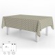 Mantel Hule Rectangular Topos Beige Impermeable Antimanchas PVC 140x250 cm.  Recortable Uso Interior y Exterior